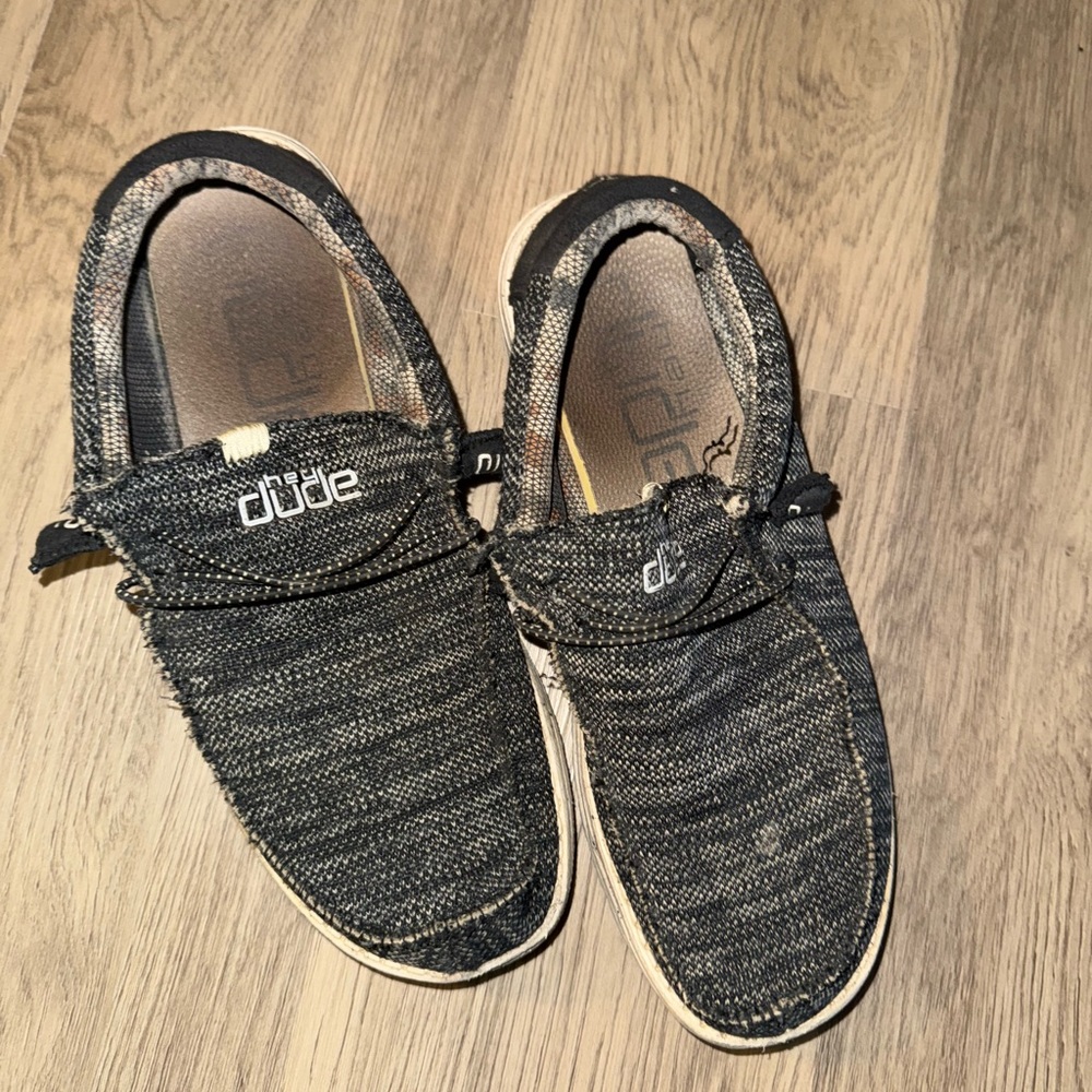 Hey Dude Charcoal and Cream Slip-On Loafers